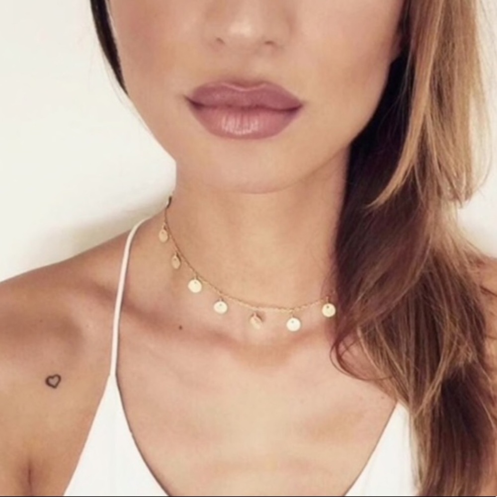 โจHPโจNEW Dainty Gold Coin Choker - Picture 2 of 3